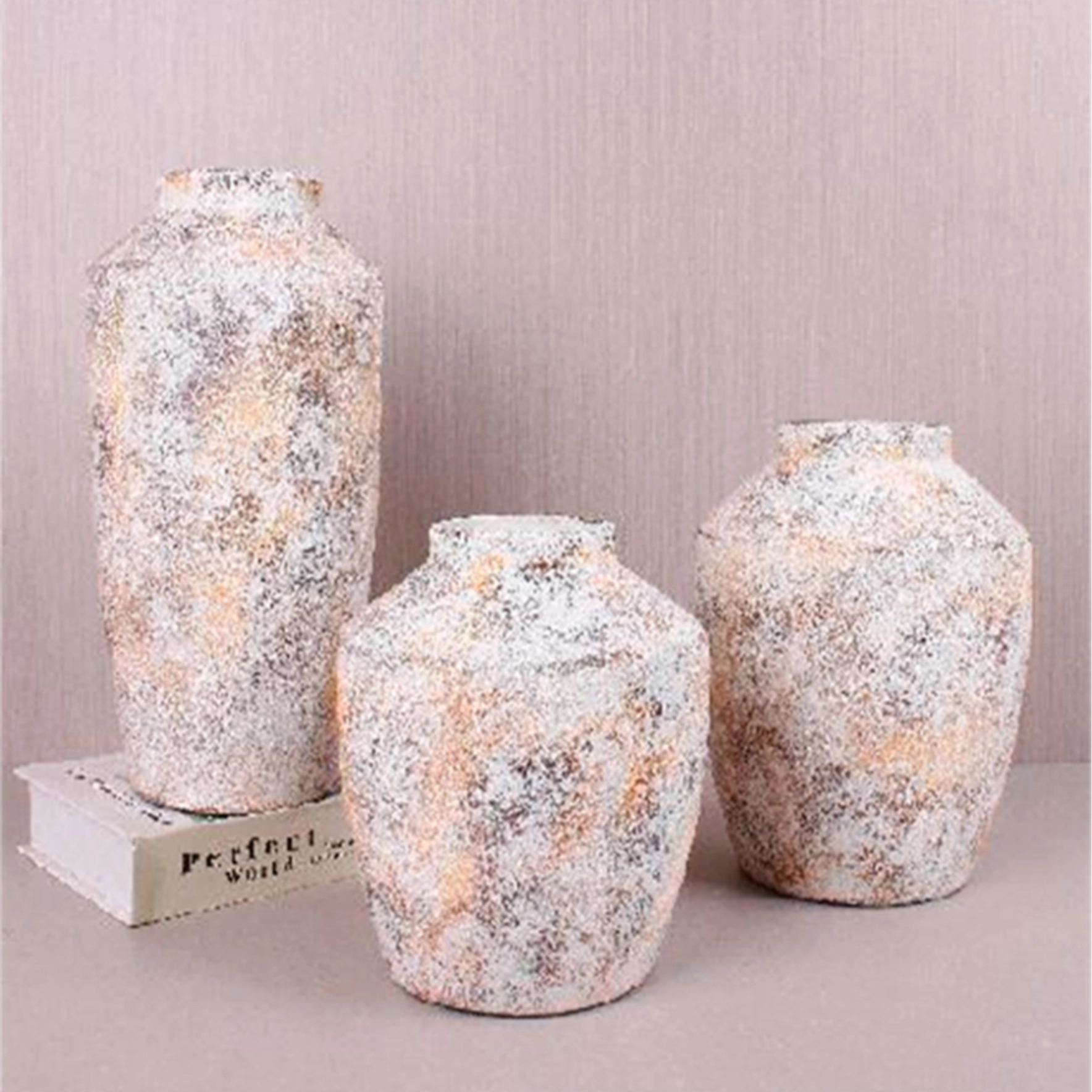 Ваза "Sabbia" (керамика), D17xH18,5 см Песочный