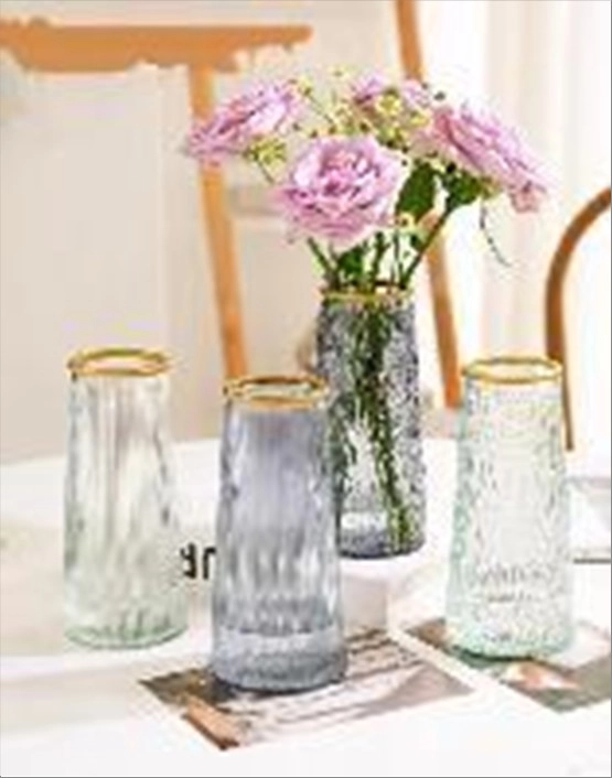 Ваза "Rain Air" (стекло), D10xH20 см Серый