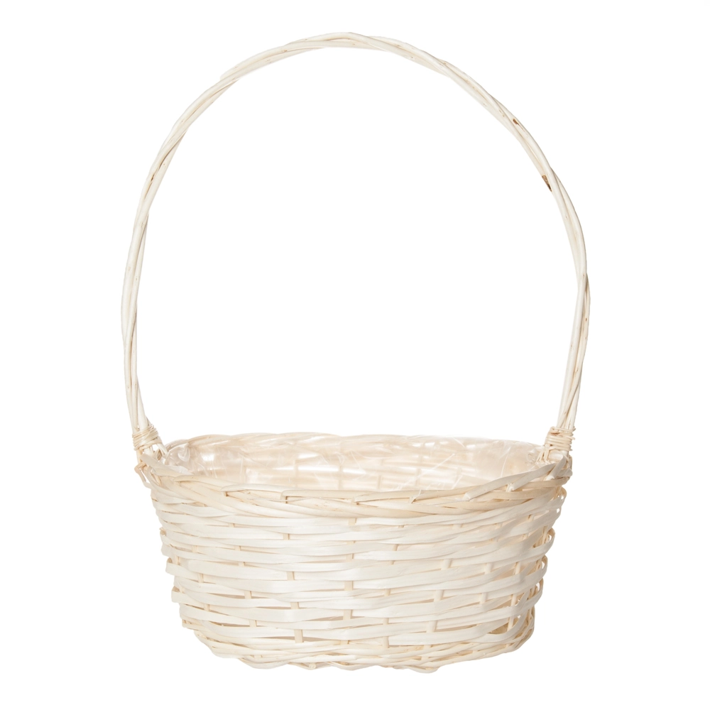 Корзина плетеная (ива), 36x27xH15/54 см Натуральный