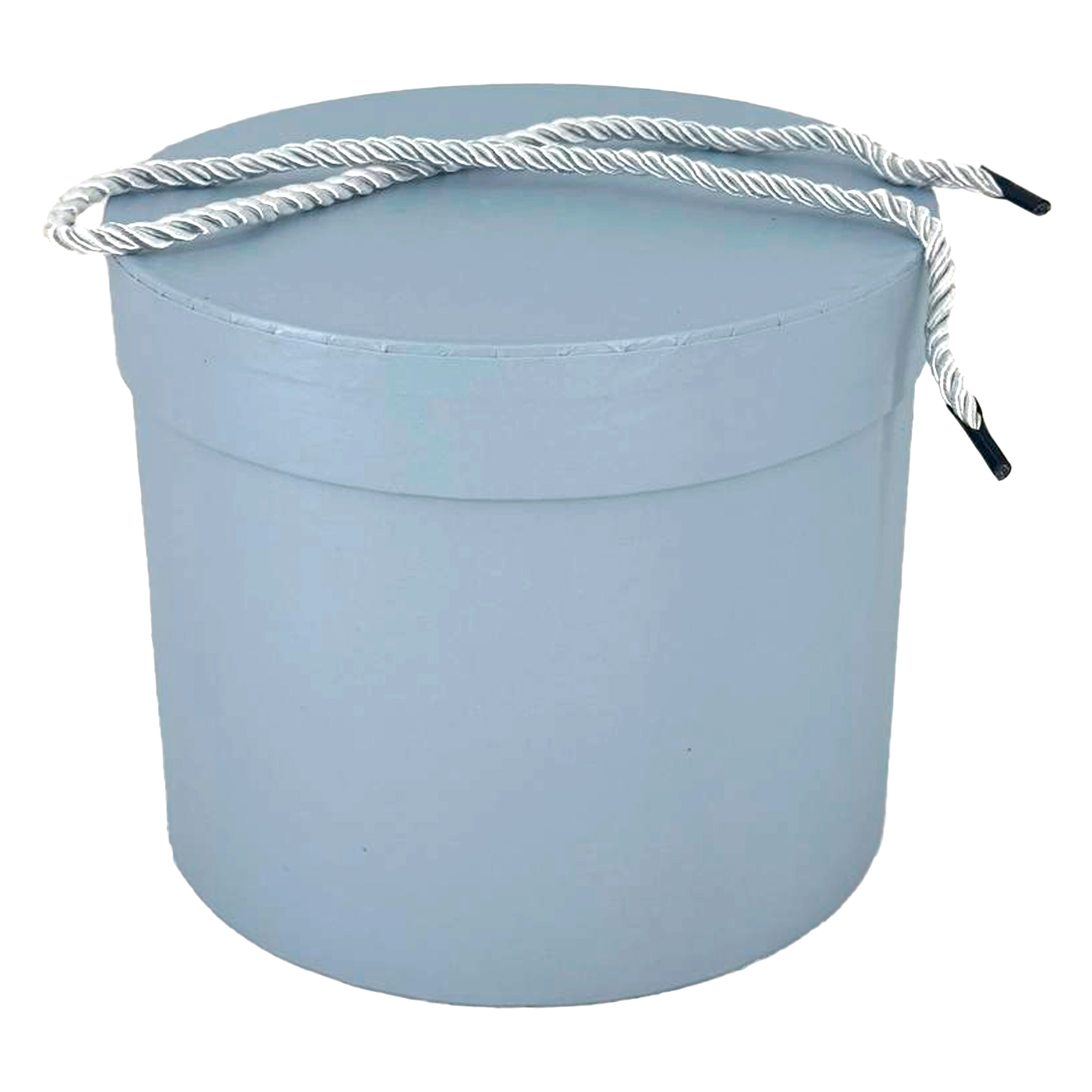 Коробка шляпная, D18,5xH17 см, с крышкой Голубой-серый