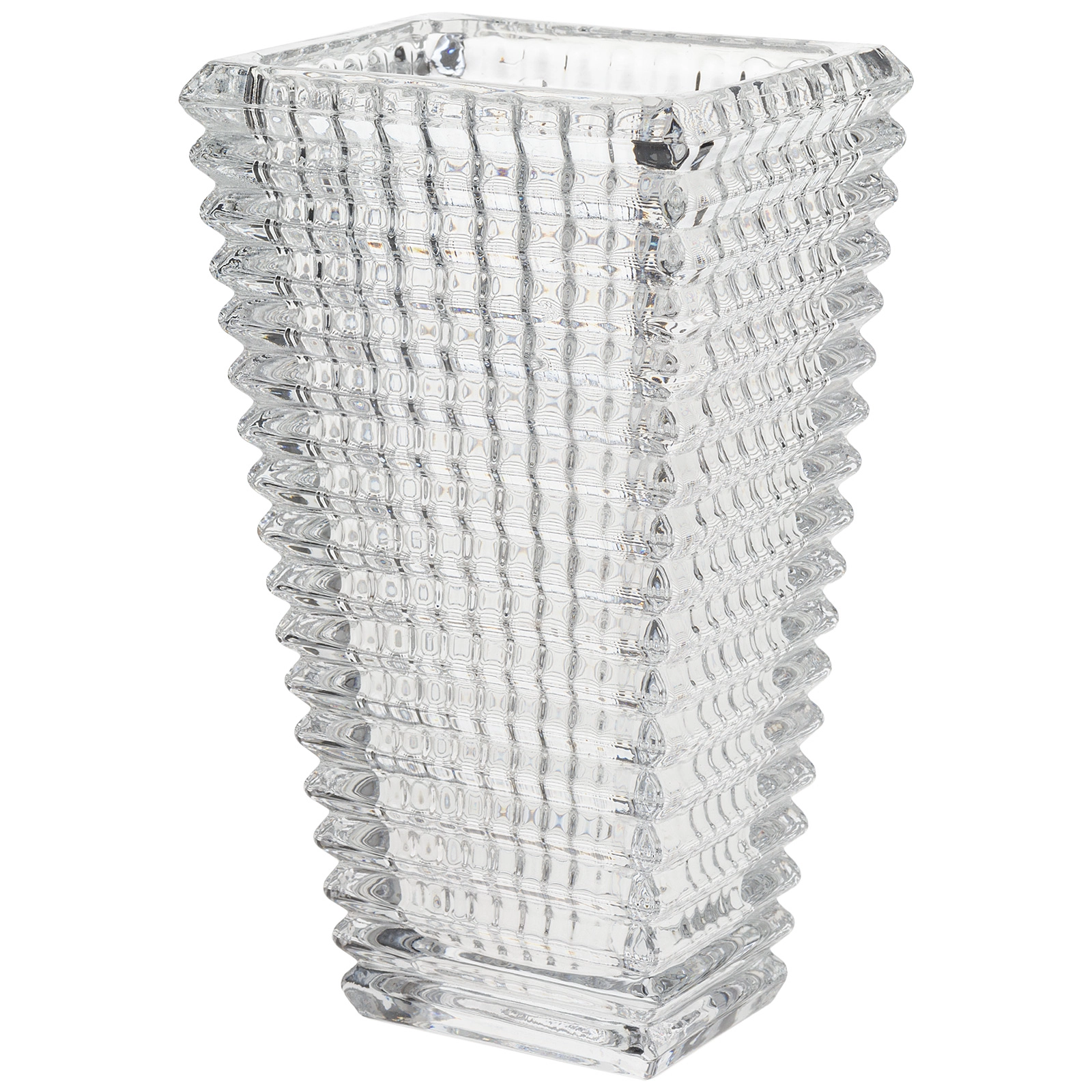 Ваза "Diamond" (стекло), 10x7xH18 см Прозрачный