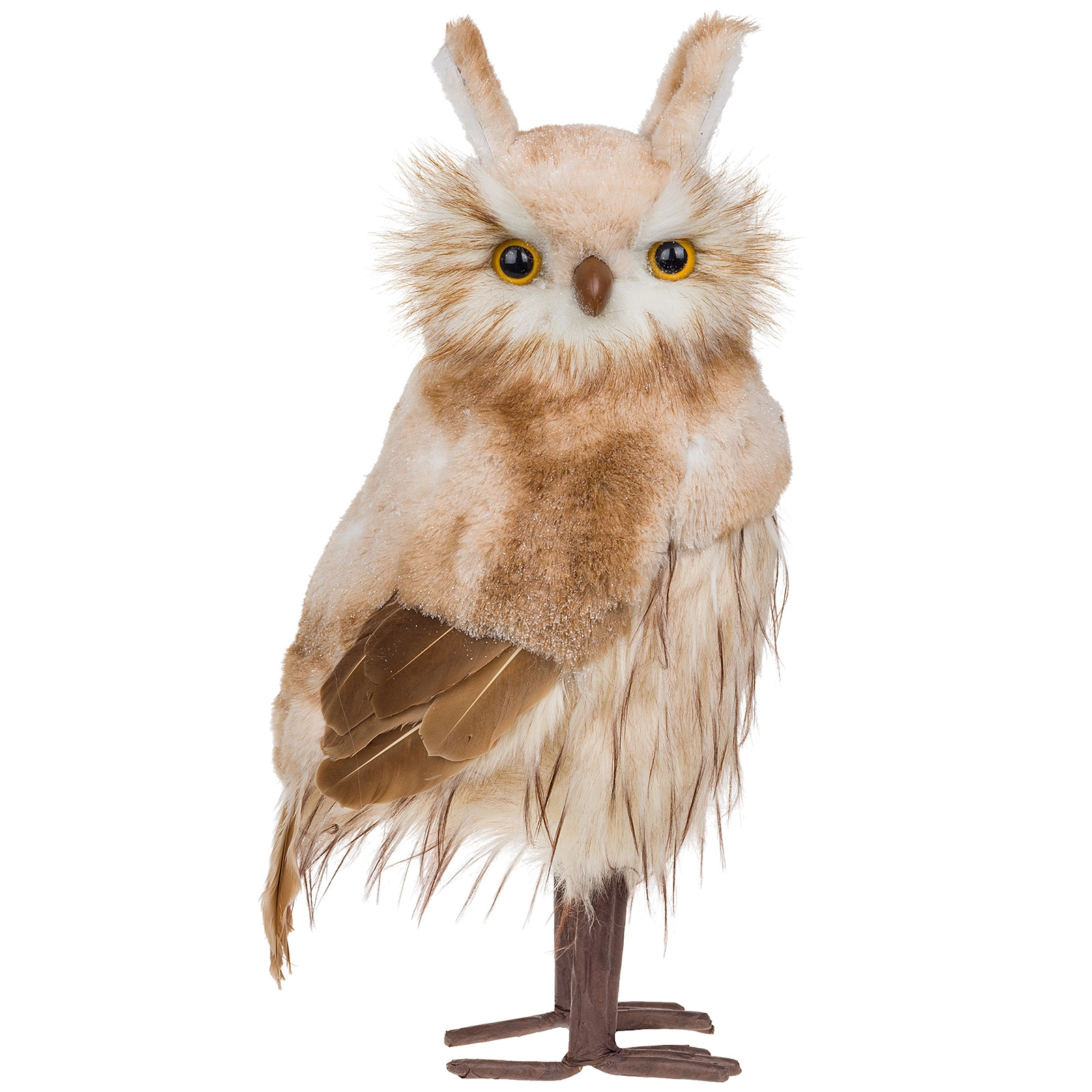 Фигура "Сова" (иск. мех), 19x18xH39 см Коричневый