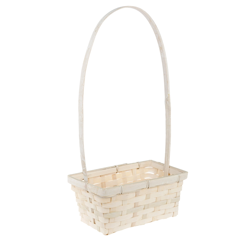 Корзина плетеная (бамбук), 22x11,5xH9 см Белый