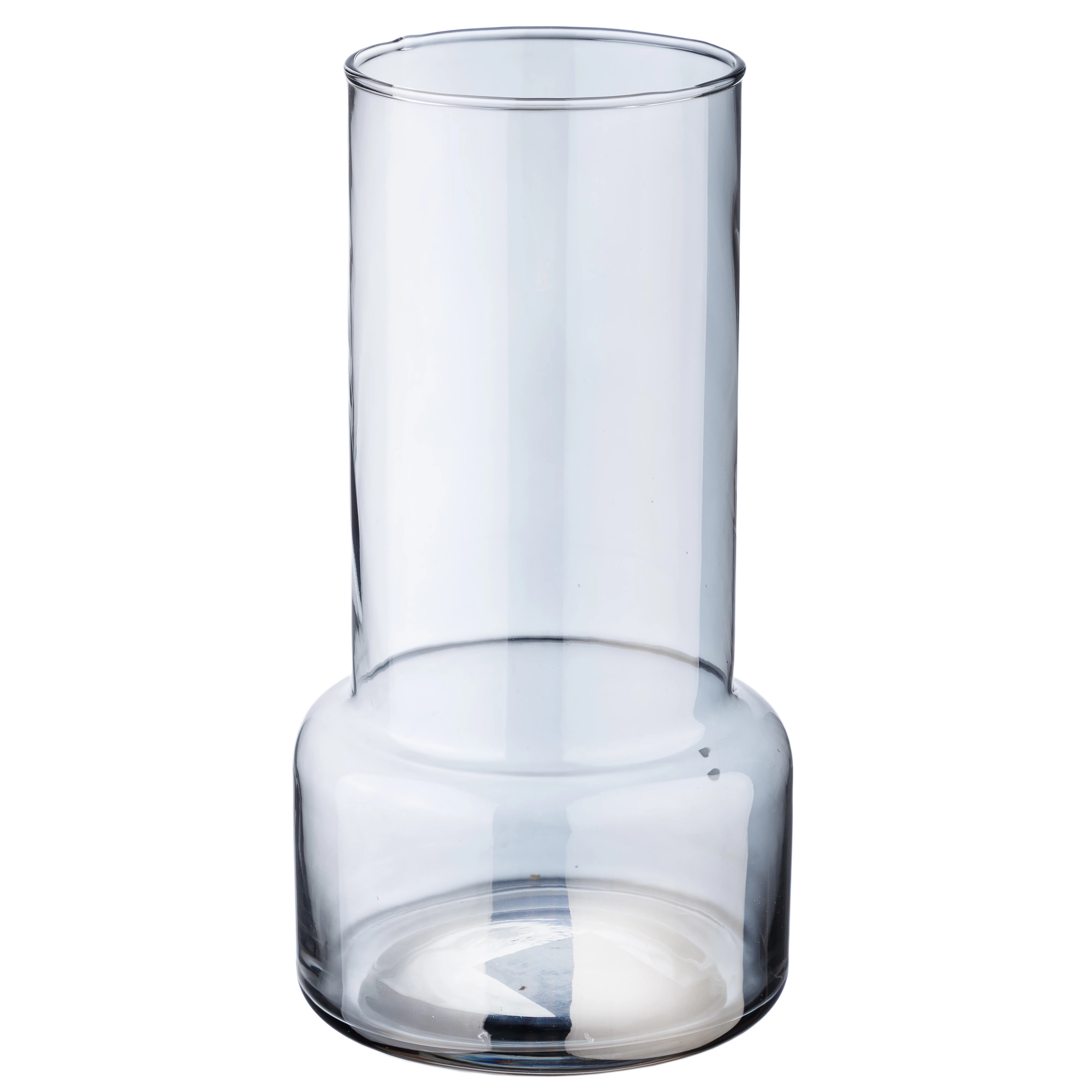 Ваза "Column" (стекло), D8xH20 см Светло-серый