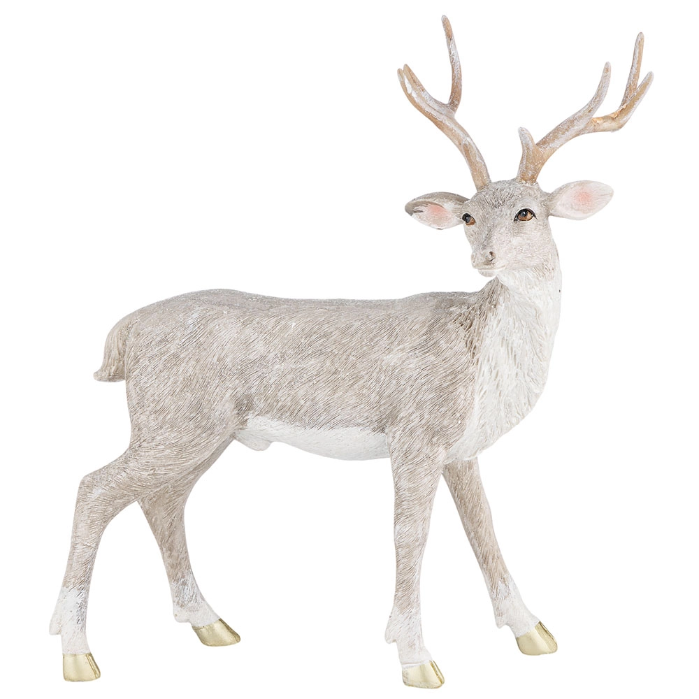 Фигура "Олень" (полирезин), 26x12,5xH29 см Антик-серый