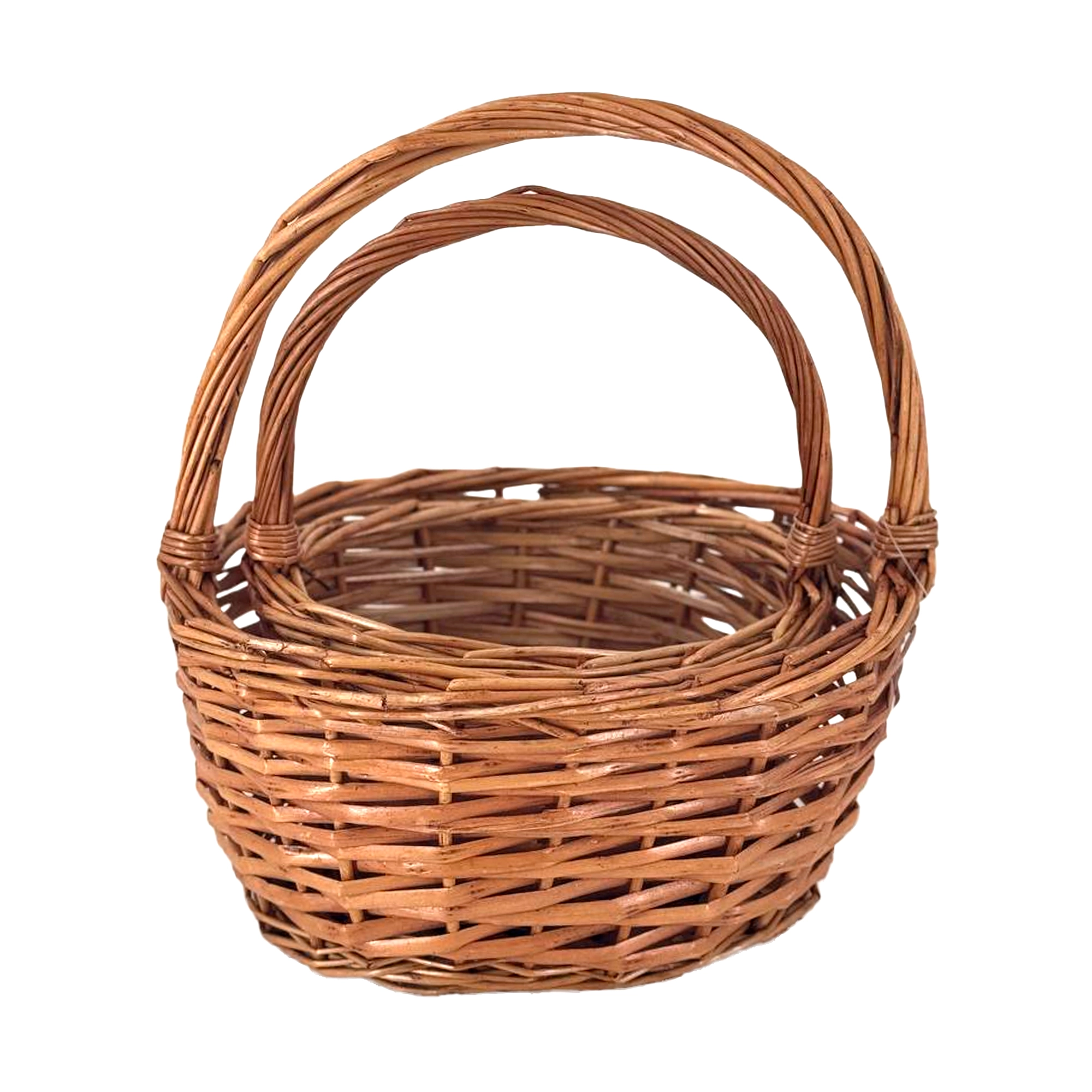 Корзина плетеная (ива), 23x16xH11/23 см, 18x12xH10/19 см, набор (2 шт) Коричневый