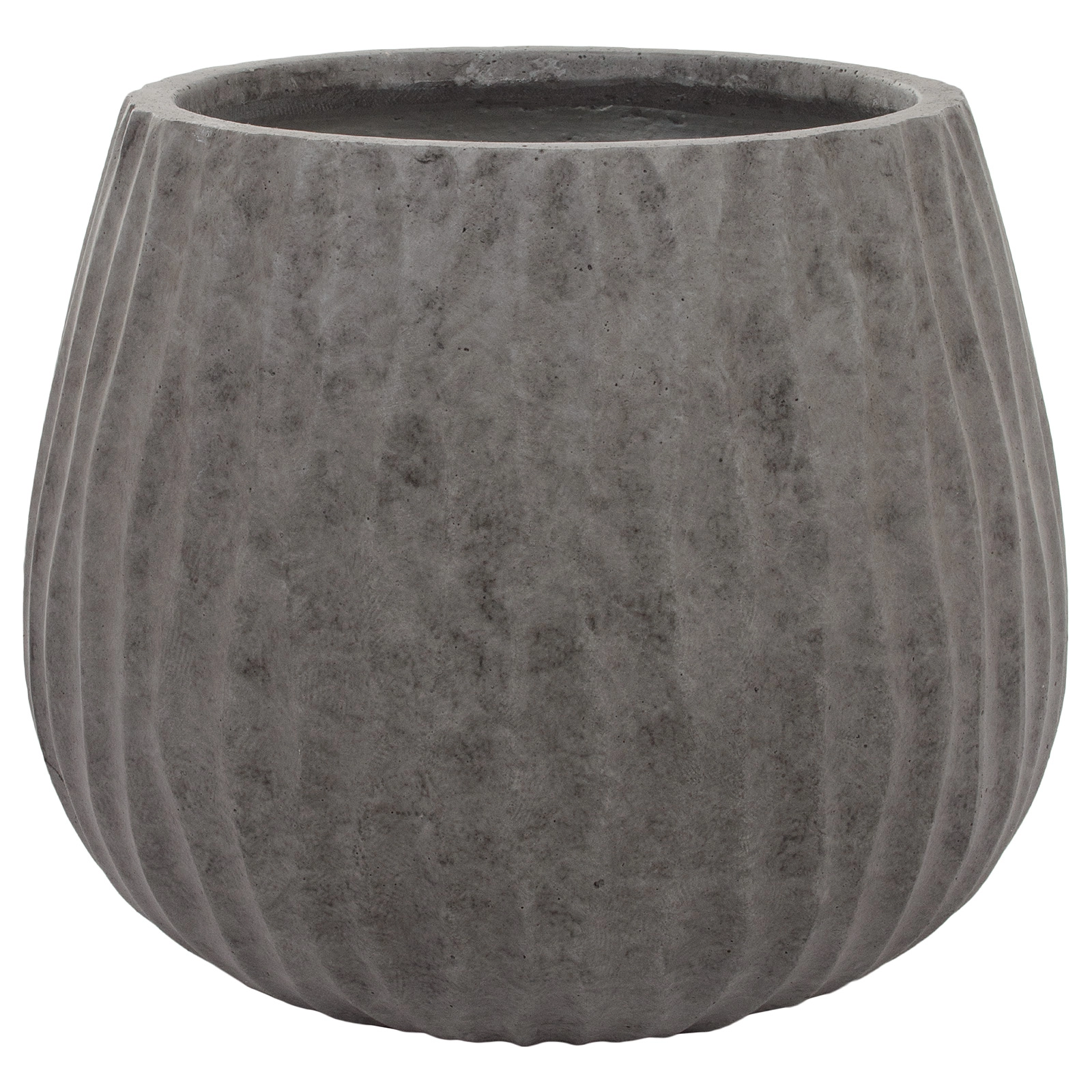 Кашпо Nobilis Marco "Waves dark grey Jaze" (файкостоун), D32хH27,5 см Темно-серый