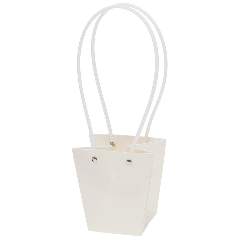 Сумка подарочная (картон), 12x8xH12,5 см, набор (10 шт), с ламинацией Белый