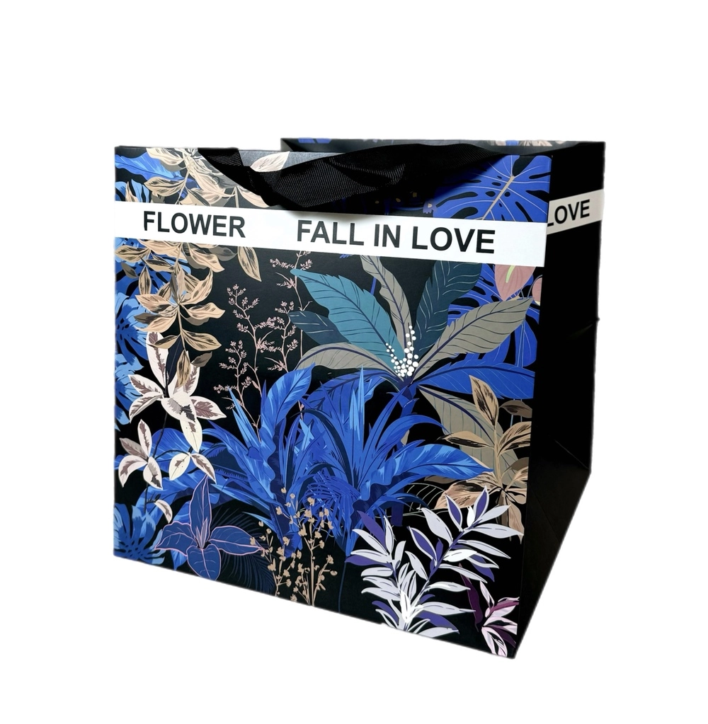 Сумка подарочная (картон), 28x28xH30 см, набор (2 шт) Черный