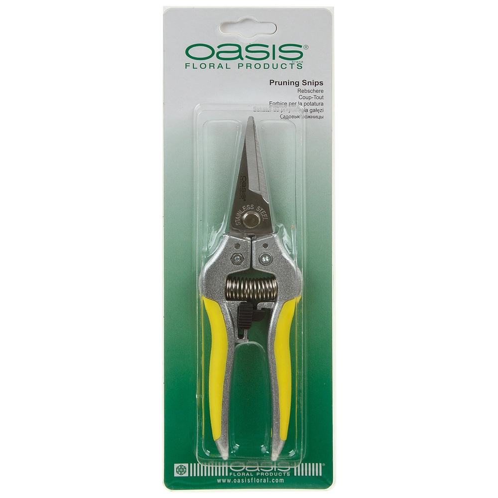 Ножницы садовые "Aluminum Pruning Snips" (нержавеющая сталь), 17,5 см, Oasis Желтый