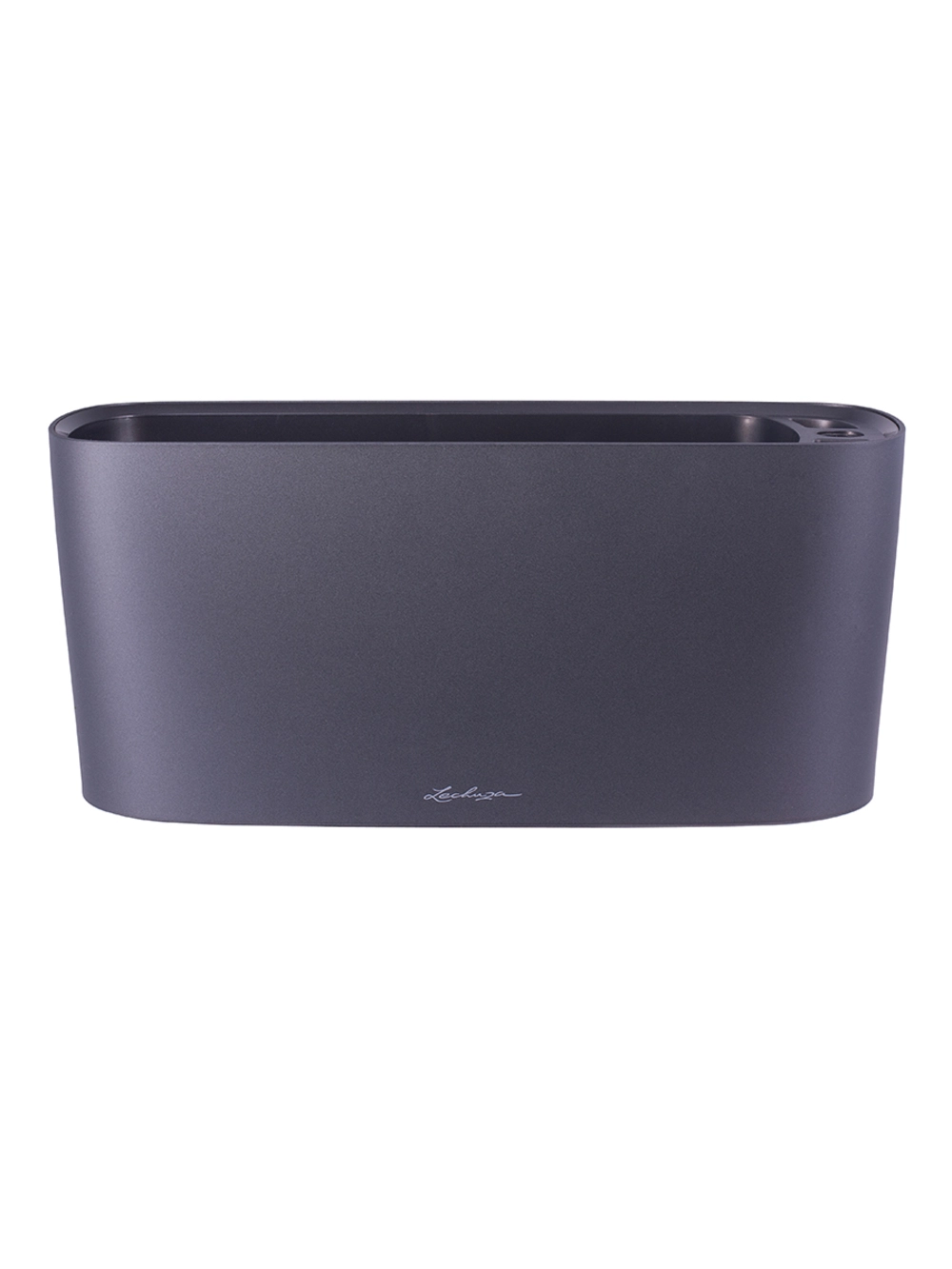 Кашпо Lechuza "Delta Complete charcoal metallic" (пластик), 40x15xH18 см Антрацитовый металлик