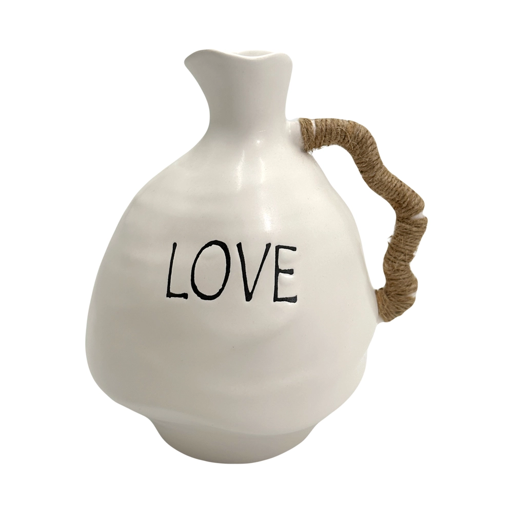 Ваза "Кувшин" (керамика), D15xH20 см Белый