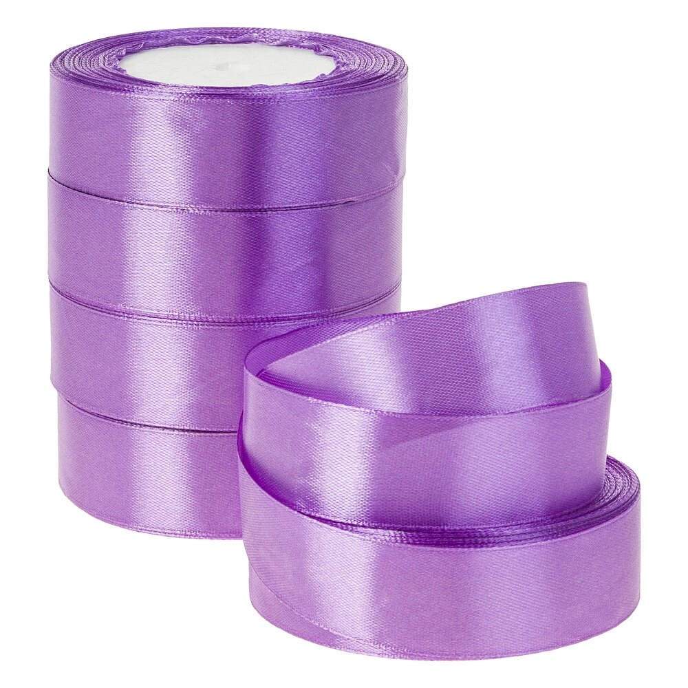 Лента атлас, 25 ммx25 ярд Светло-фиолетовый