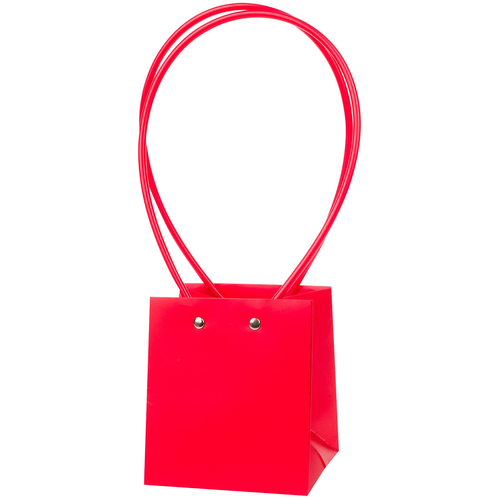 Сумка подарочная (картон), 11,5x10,5xH13 см, набор (10 шт), с ламинацией Красный