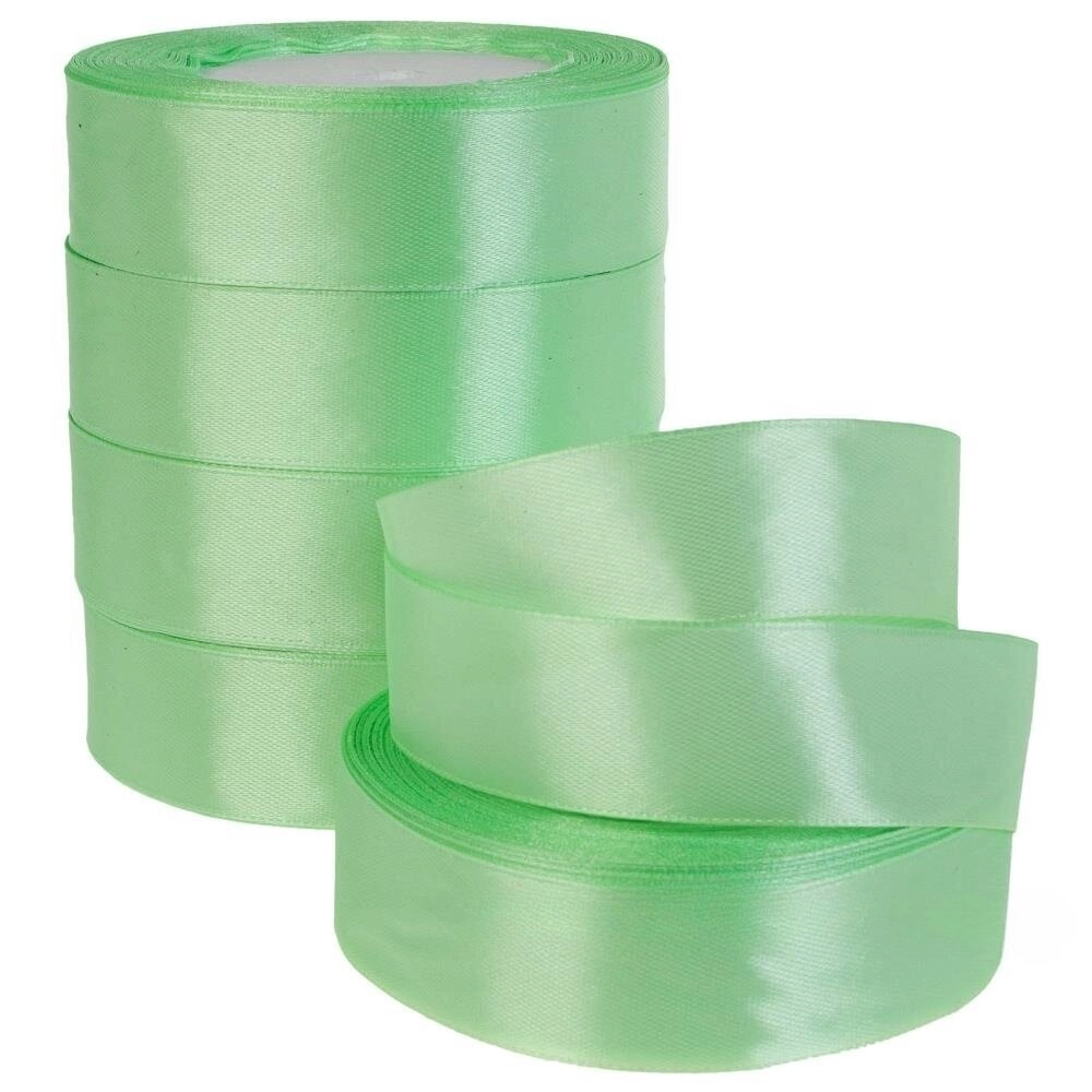 Лента атлас, 25 ммx25 ярд Мятный