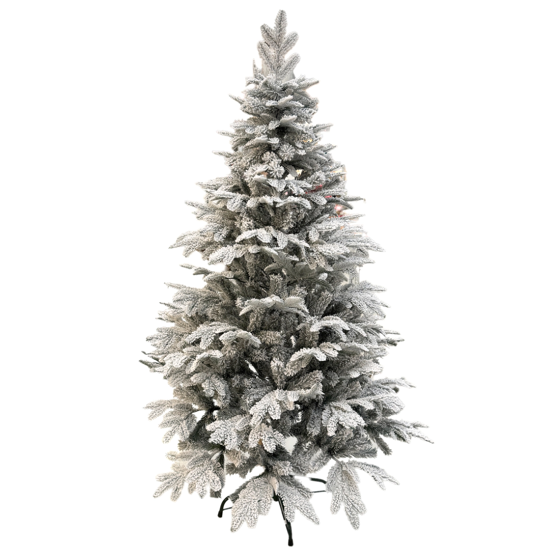 Ель искусственная заснеженная (ПВХ,ПЭ), D105xH180 см Белый