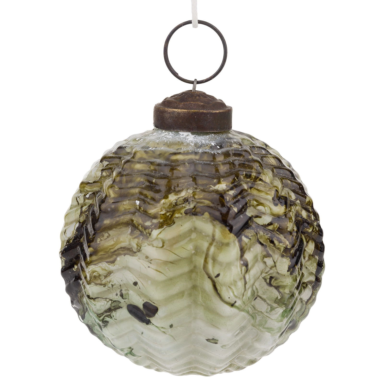 Елочная игрушка "Шар" (стекло), D7,5 см Зеленый