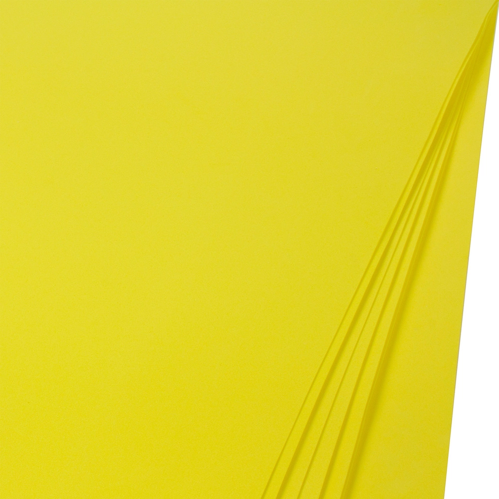 Фоамиран, 60x70 см, 1 мм, набор (10 шт) Желтый