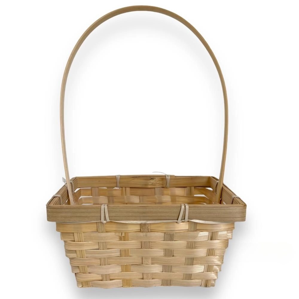 Корзина плетеная (бамбук), 19x14,5xH9/37 см Натуральный