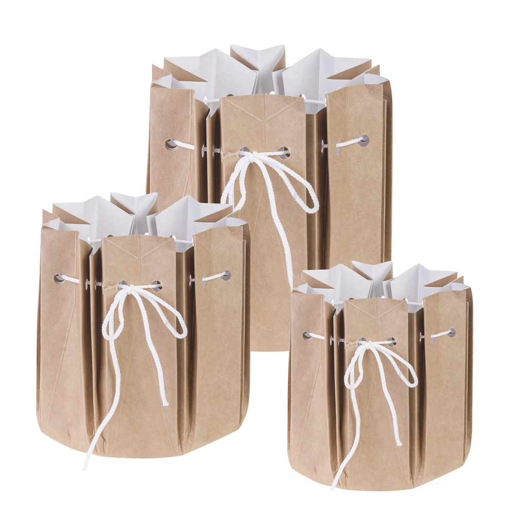 Аквабокс для цветов (пластик, картон), D16,5xH16,5 см, набор (3 шт) Натуральный