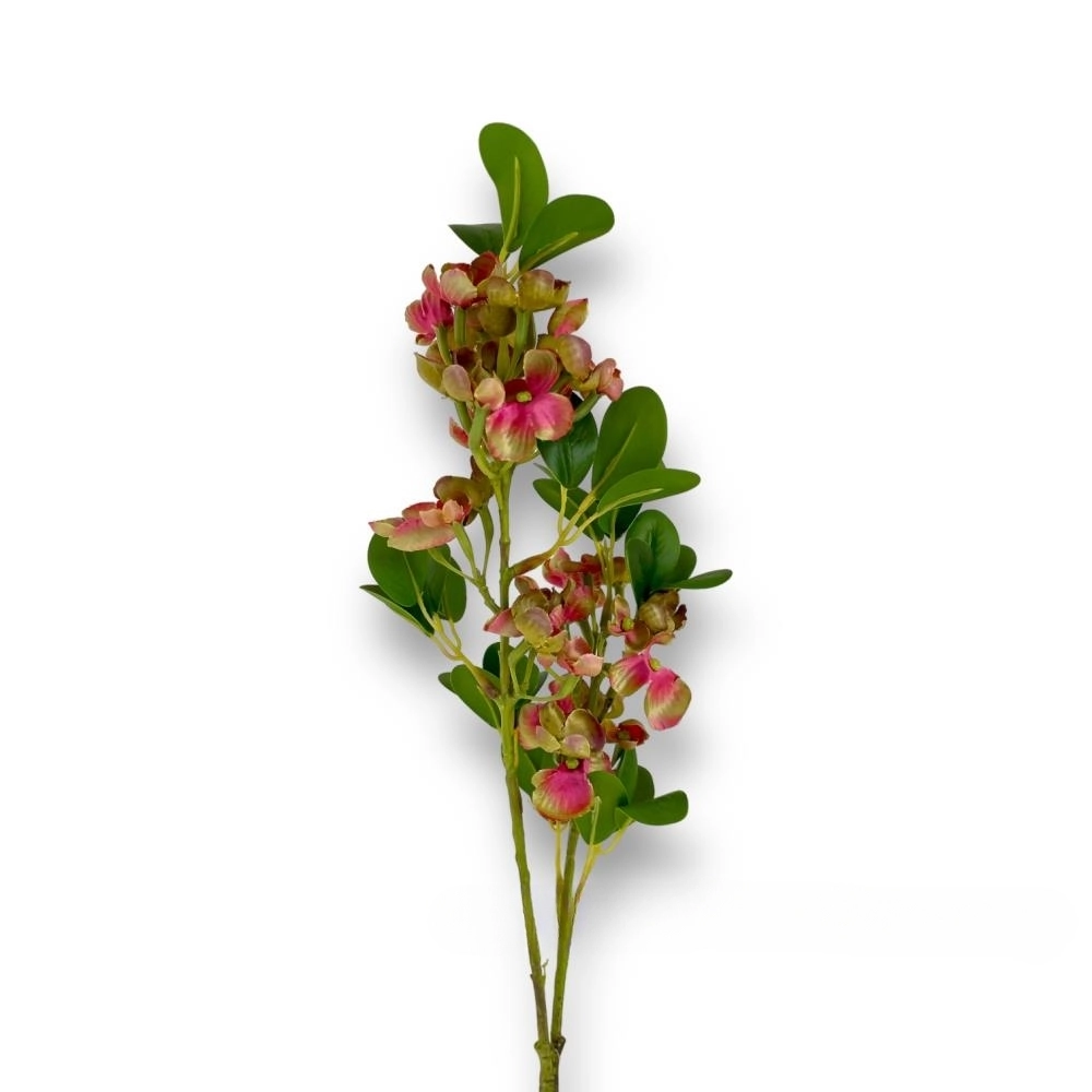 Цветок искусственный "Яблоня", H73 см, с силиконовым покрытием Красный