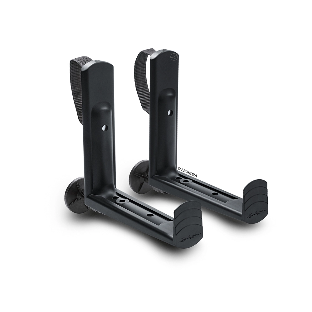 Держатель для балконных ящиков Lechuza (пластик), 18х4,5хH19 см, набор (2 шт) Черный