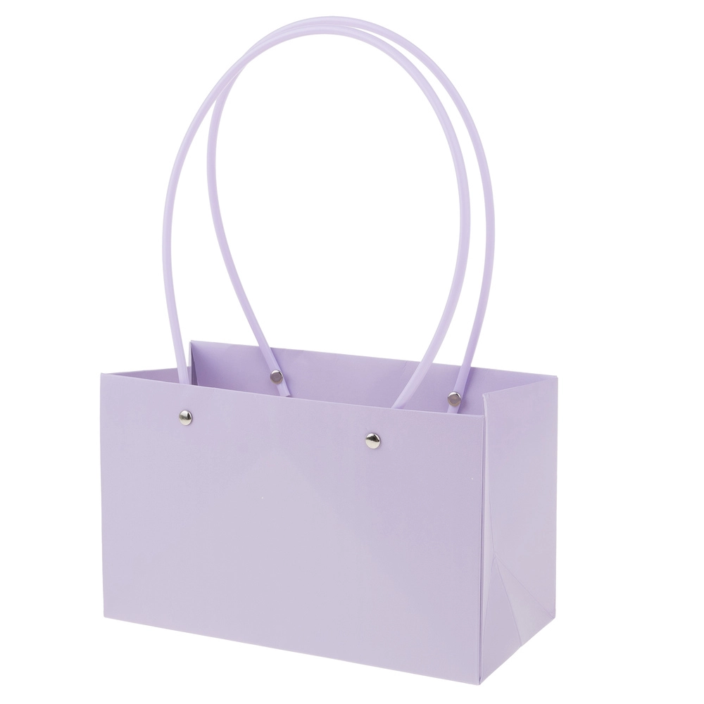 Сумка подарочная (картон), 22x10,5xH13,5 см, набор (10 шт), с ламинацией Светло-сиреневый
