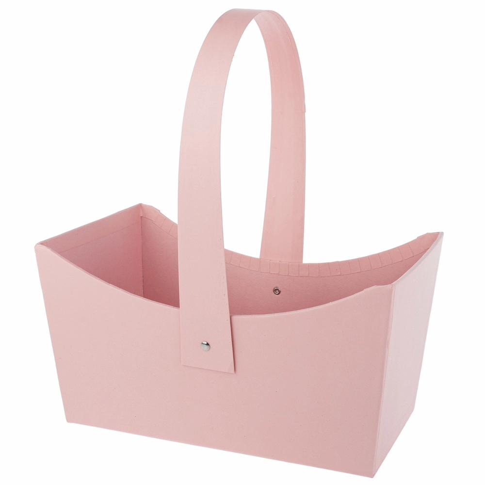 Коробка-кашпо "Сумка", 22x13xH12 см, с ручкой Светло-розовый