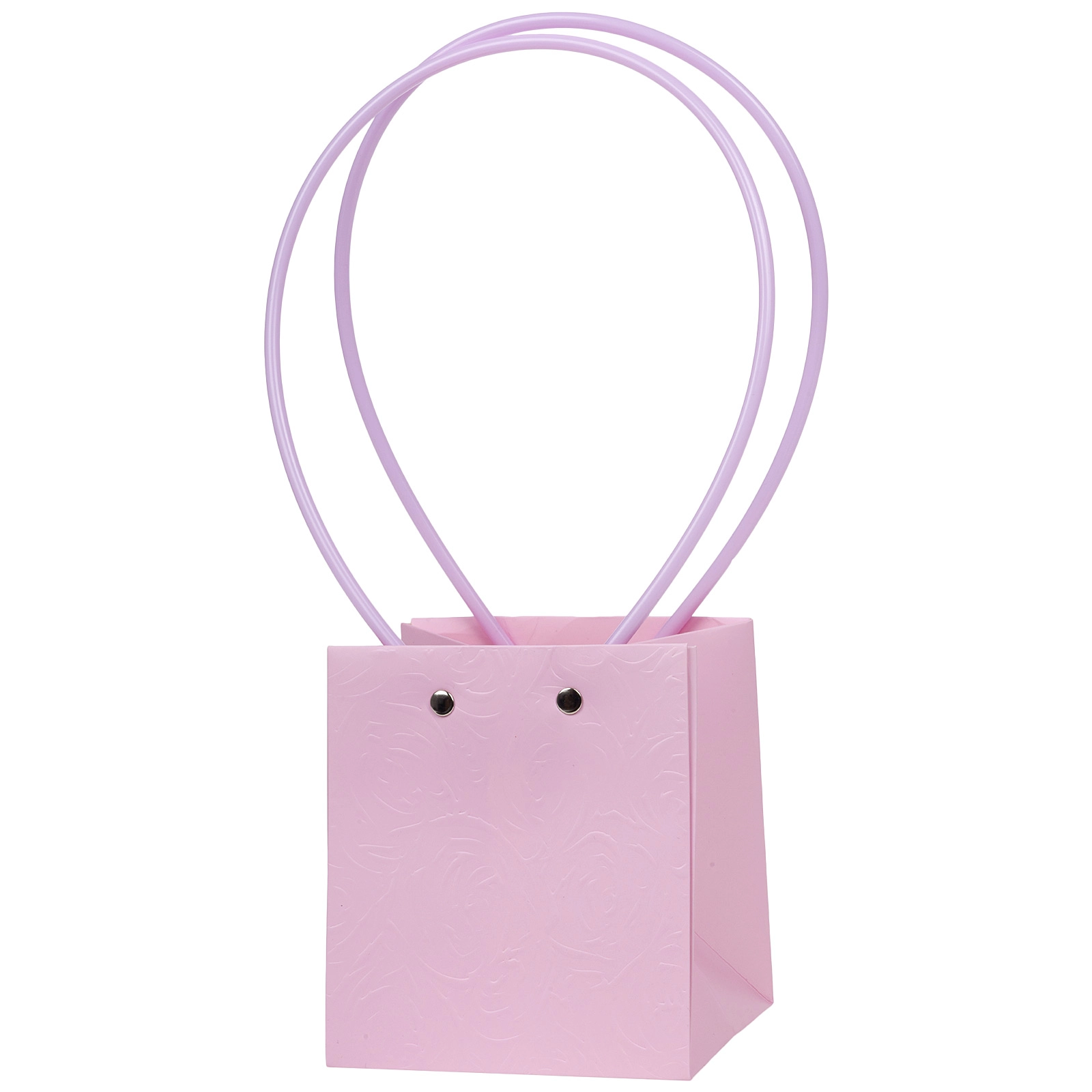 Сумка подарочная "Roses" (картон), 11,5x10,5xH13 см, набор (10 шт), с ламинацией Сиреневый