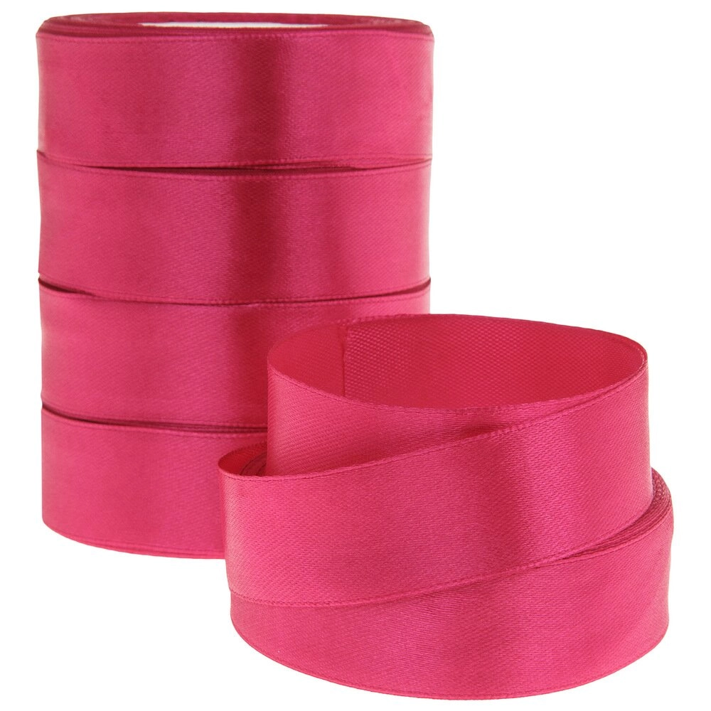 Лента атлас, 25 ммx25 ярд Темно-вишневый