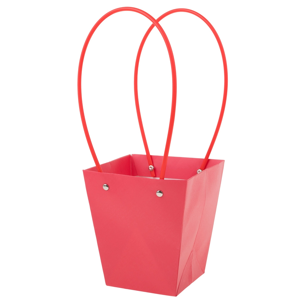 Сумка подарочная (картон), 13x9,5xH15,5 см, набор (10 шт), с ламинацией Розовый