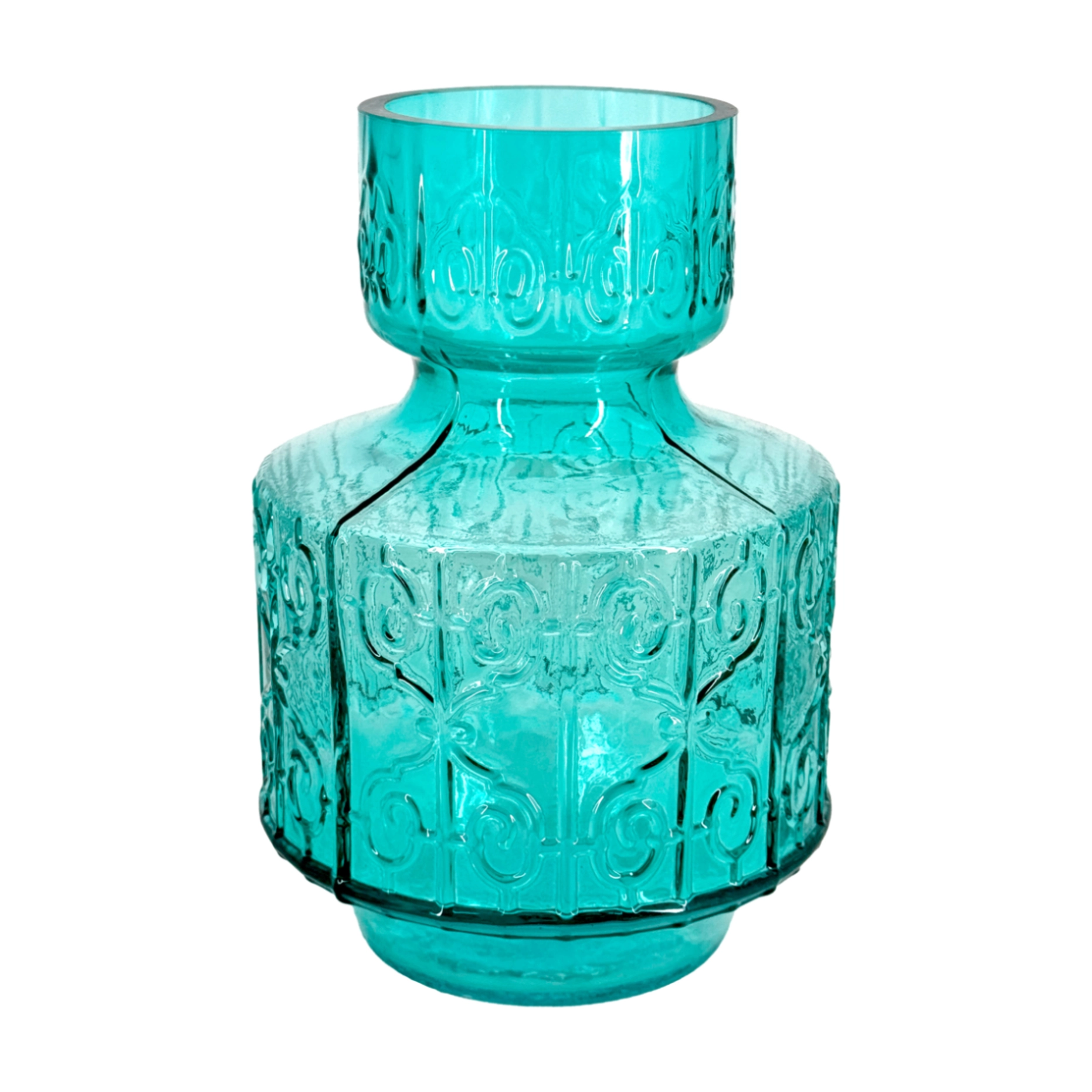 Ваза "Visan" (стекло), D12xH20 см Бирюзовый