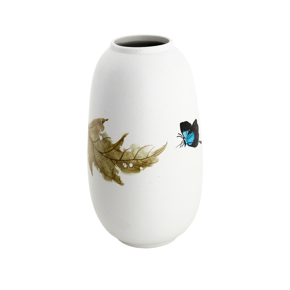 Ваза "Ease" (керамика), D16xH28 см Белый