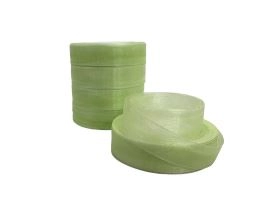 Лента органза, 25 ммx50 ярд, набор (5 шт) Салатовый