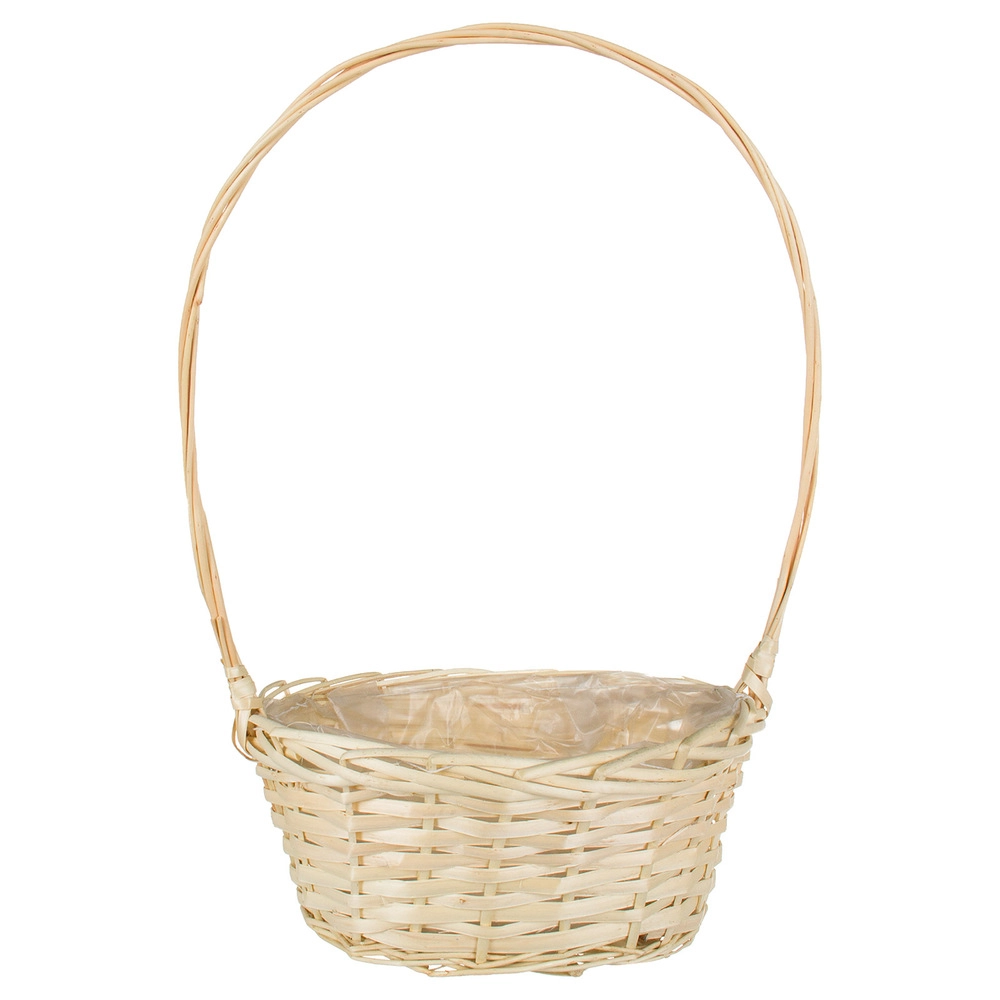 Корзина плетеная (ива), 26x19xH12/46 см Натуральный