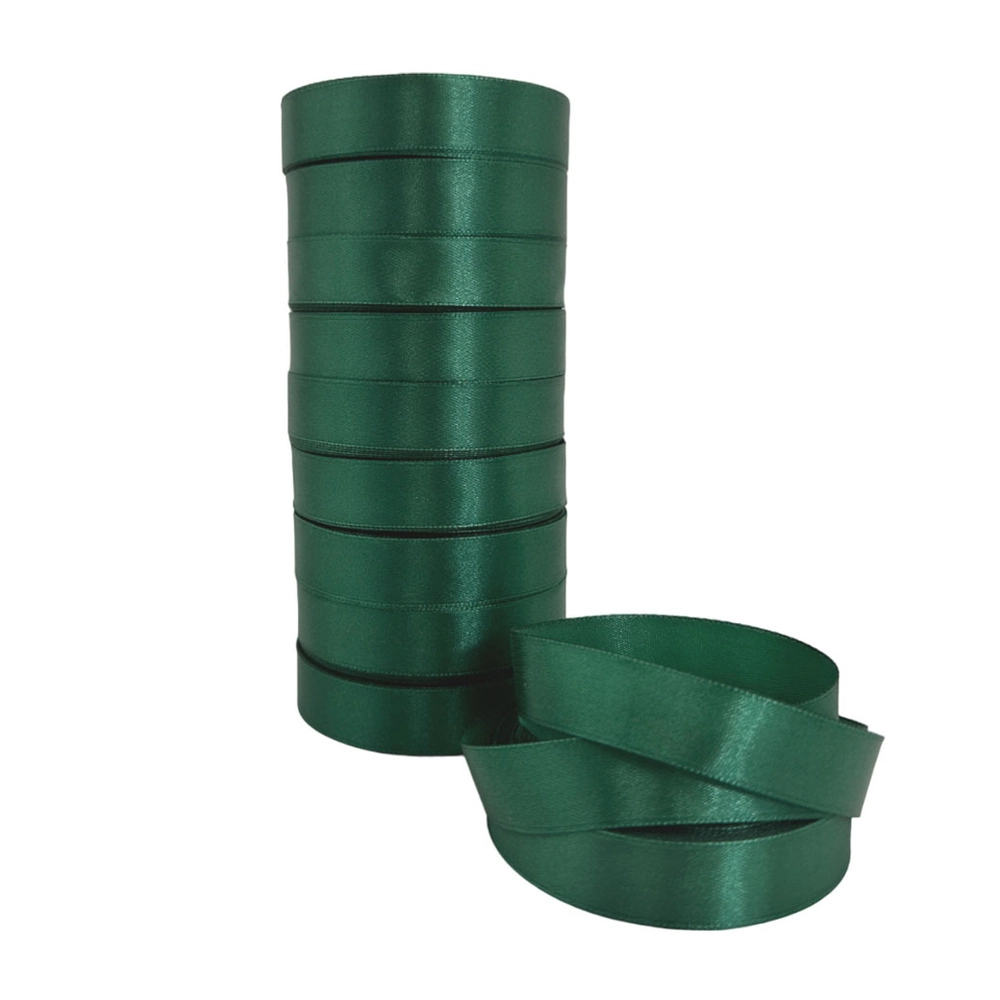 Лента атлас, 20 ммx25 ярд Темно-зеленый