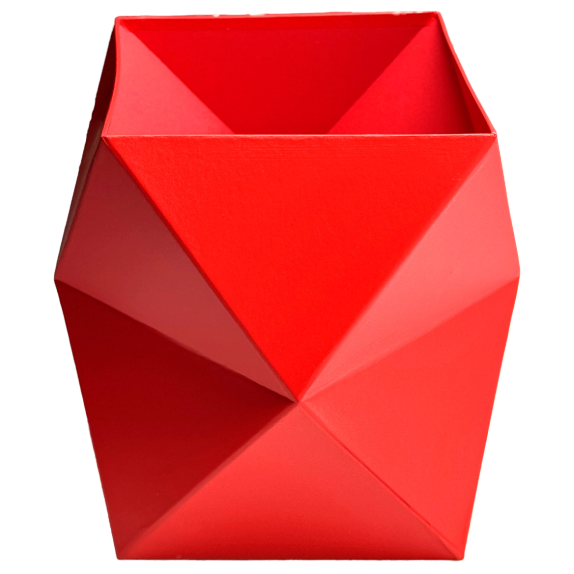 Коробка-кашпо "Geometry", 26,5x26,5xH24 см Красный