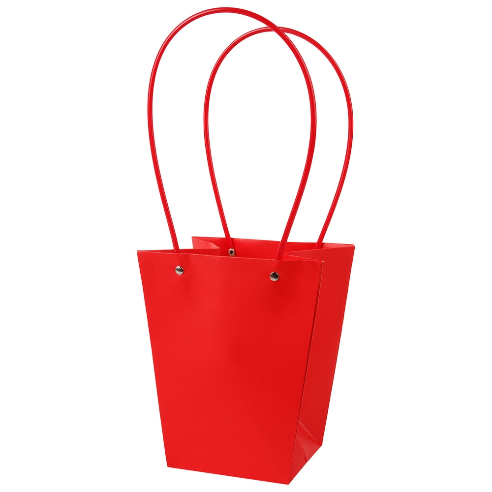 Сумка подарочная (картон), 17x11,5xH20 см, набор (10 шт), с ламинацией Красный