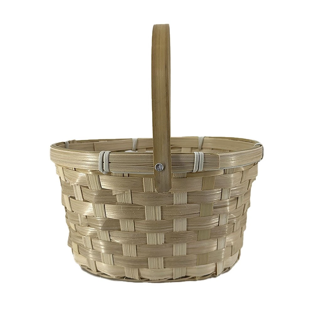 Корзина плетеная (бамбук), 19x14,5xH11/21 см Натуральный