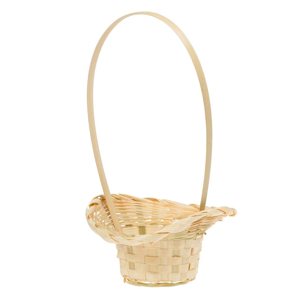 Корзина плетеная (бамбук), D18xH5,5/29 см Натуральный
