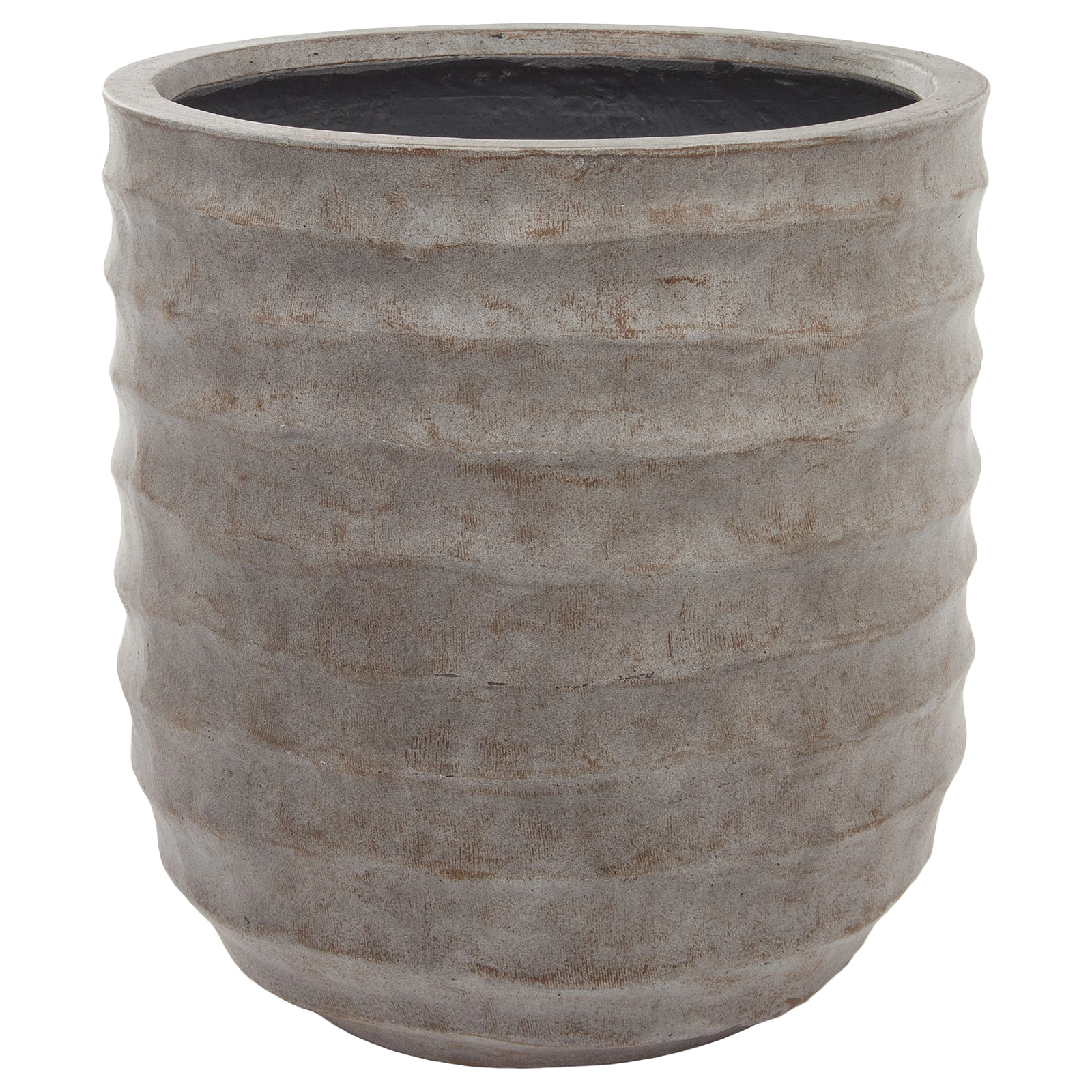 Кашпо Nobilis Marco "Horizontal waves fossil wood Jar" (файкостоун), D40хH44 см Коричневый